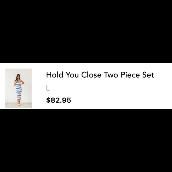 Multi stripe Two piece midi skirt set - Picture 3 of 6